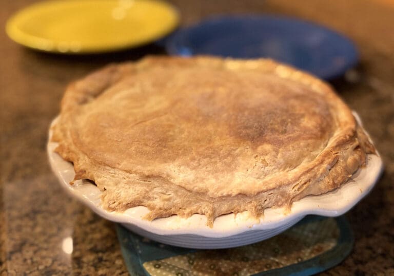 Wild Turkey Pot Pie straight from the oven.