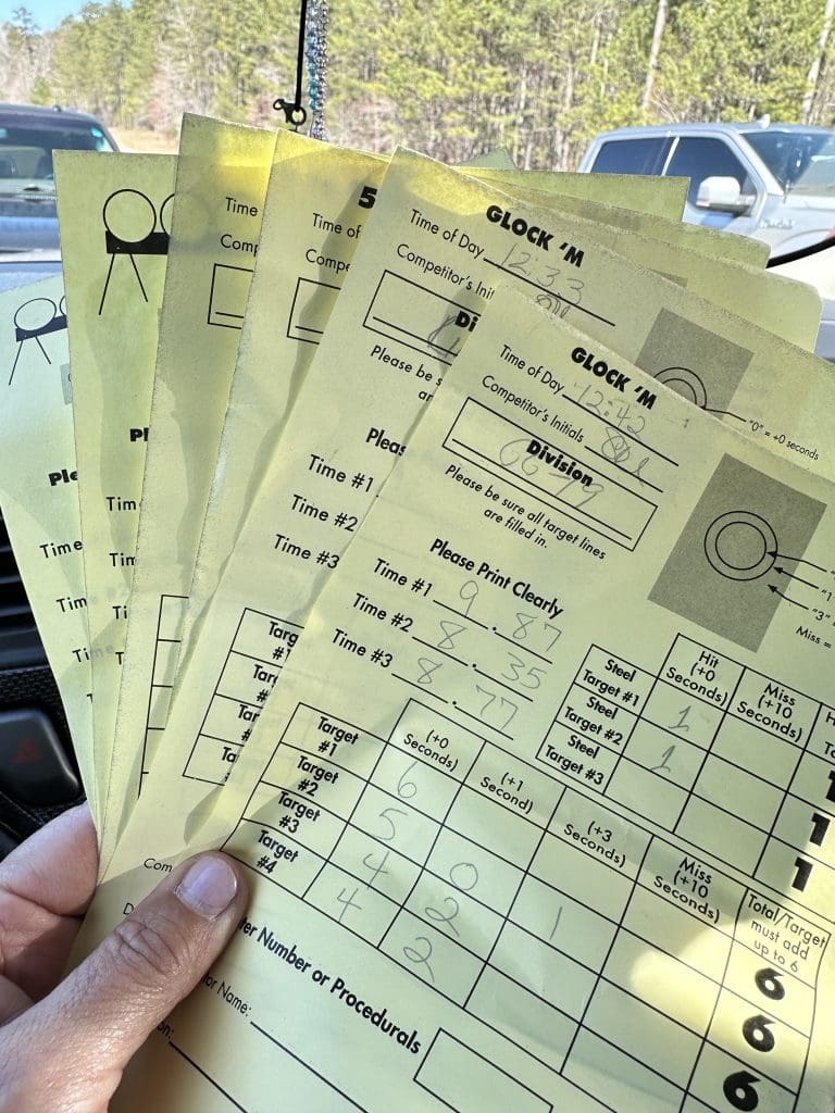 GSSF competition score cards