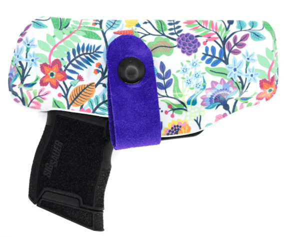 a flashbang holster with flowers on it